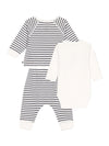 Petit bateau 3-piece striped suit