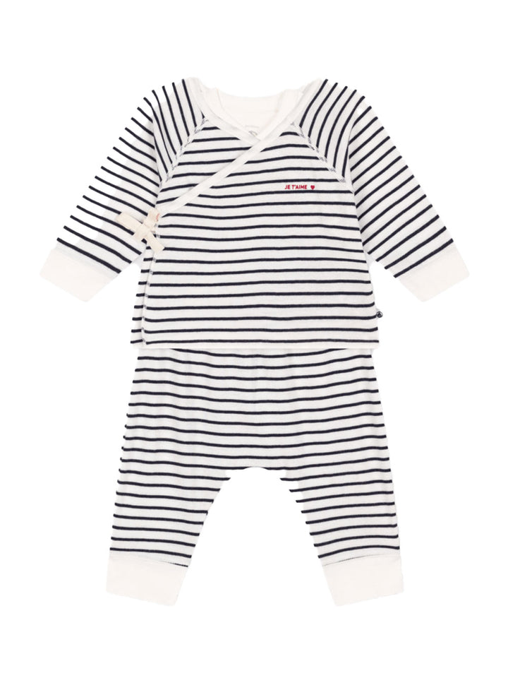 Petit bateau 3-piece striped suit
