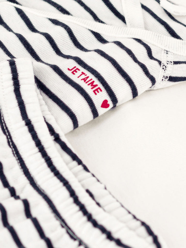 Petit bateau 3-piece striped suit