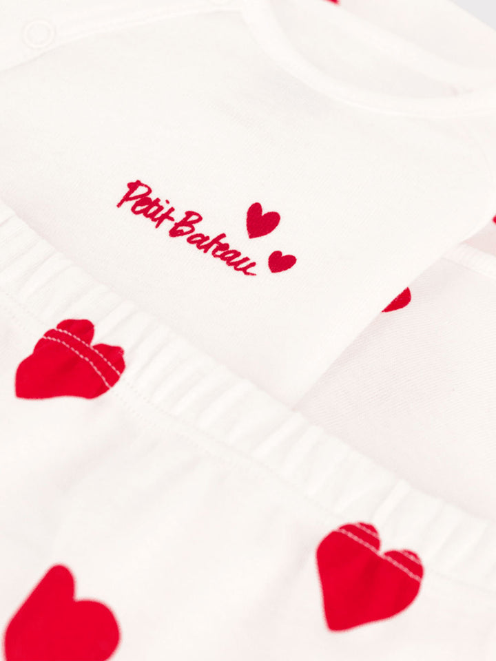 Petit Bateau complete 3 pieces heart