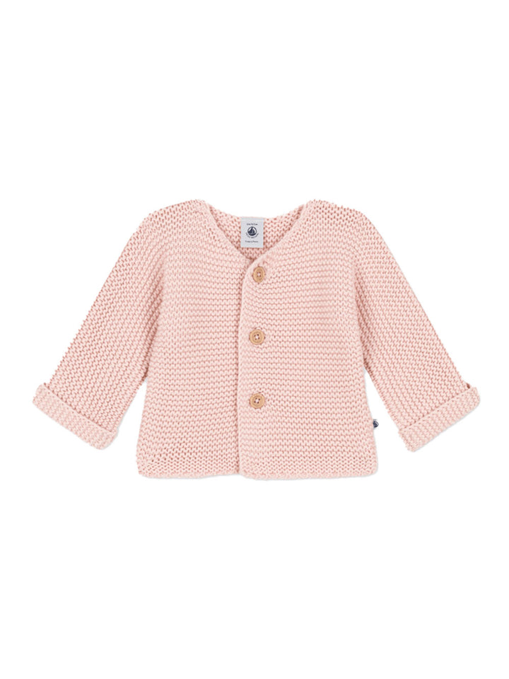 Petit Bateau pink knit cardigan