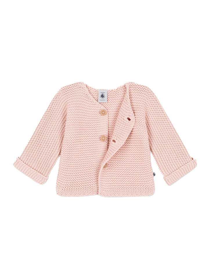 Petit Bateau pink knit cardigan