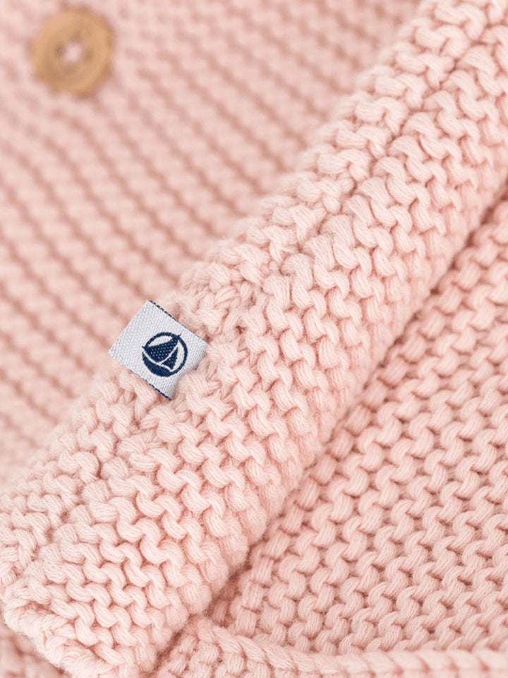 Petit Bateau pink knit cardigan