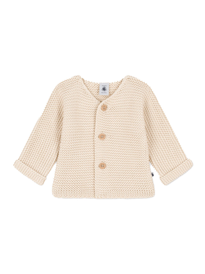 Petit bateau beige knitted cardigan