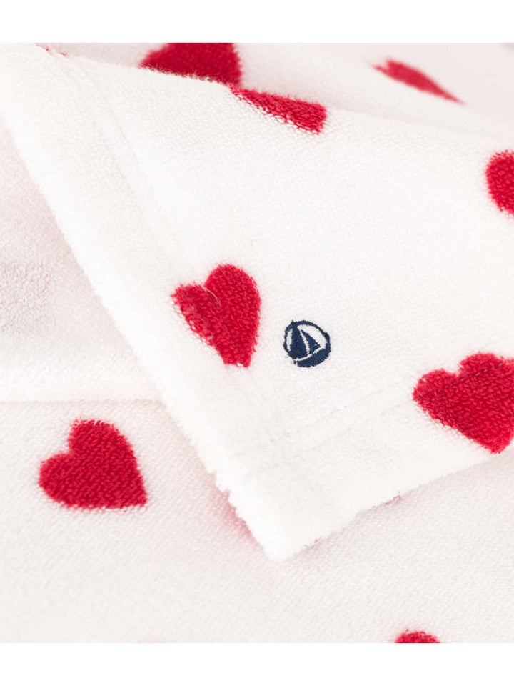 Petit Bateau hearts bath cape