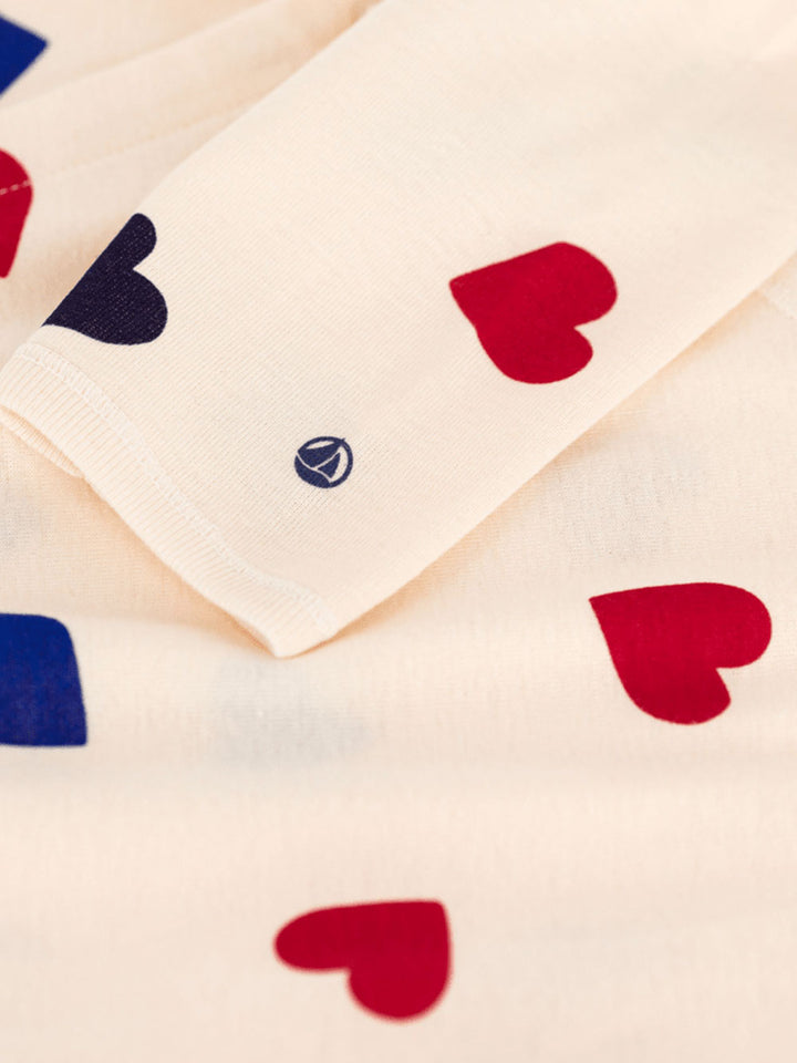 Petit Bateau hearts cross playsuit