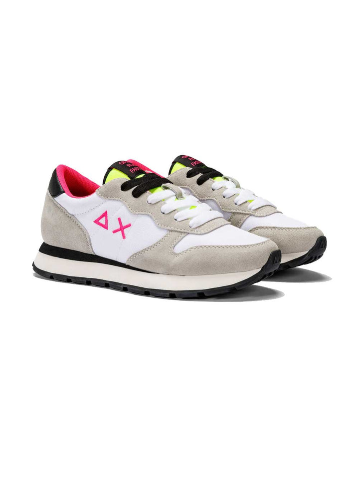 Sun68 white Ally Solid nylon women's sneakers