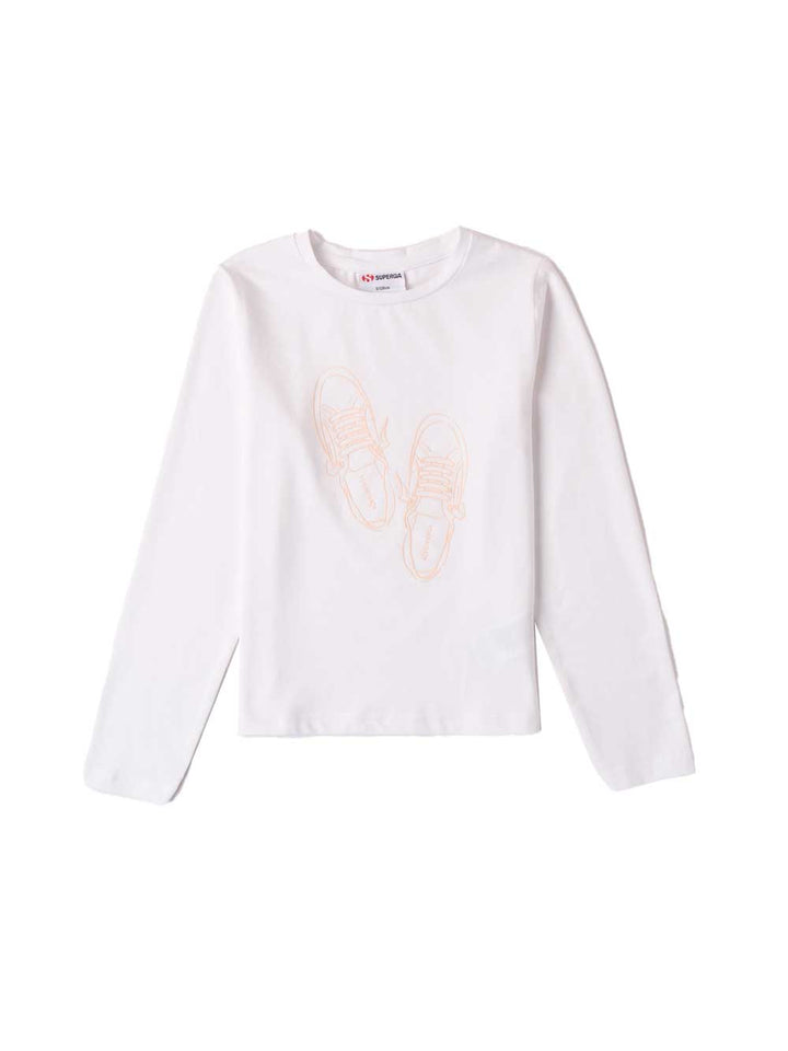 Superga t-shirt girl shoes print