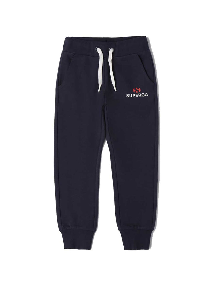 Superga children's tracksuit trousers in blue cotton