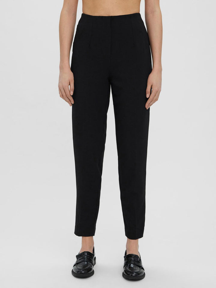 Vmsandy women's black tapered fit trousers