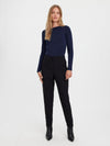 Vmsandy women's black tapered fit trousers