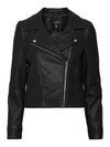 Women's black faux leather jacket