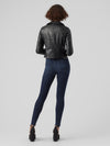 Women's black faux leather jacket