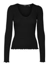 Vmevie women's black V-neck sweater