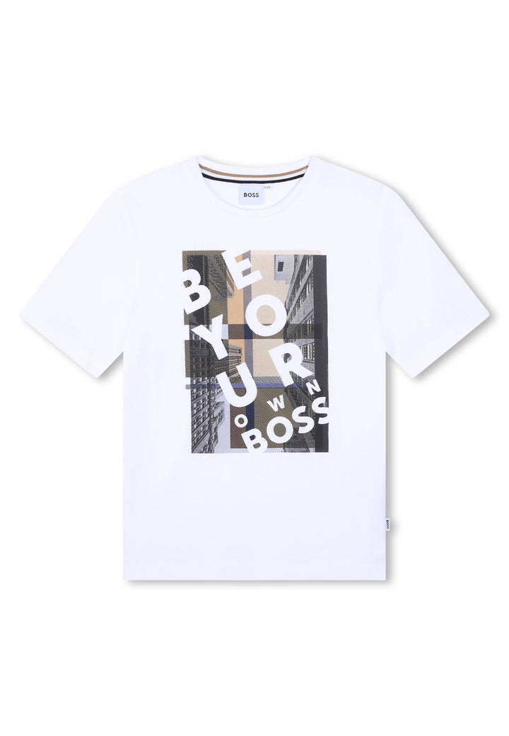 T-shirt BOSS da BAMBINO - Bianco
