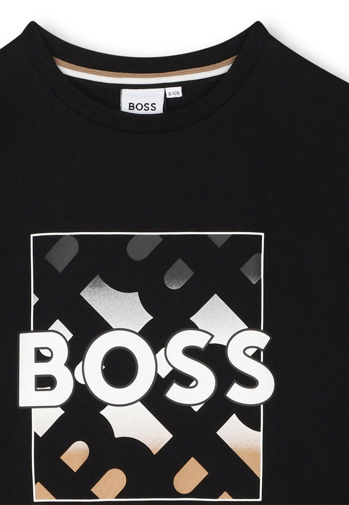 T-shirt BOSS da BAMBINO - Nero
