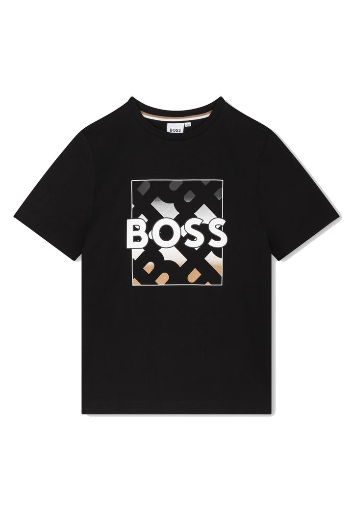 T-shirt BOSS da BAMBINO - Nero