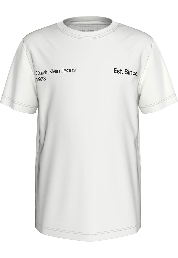 T-shirt CALVIN KLEIN JEANS da BAMBINO - Bright White