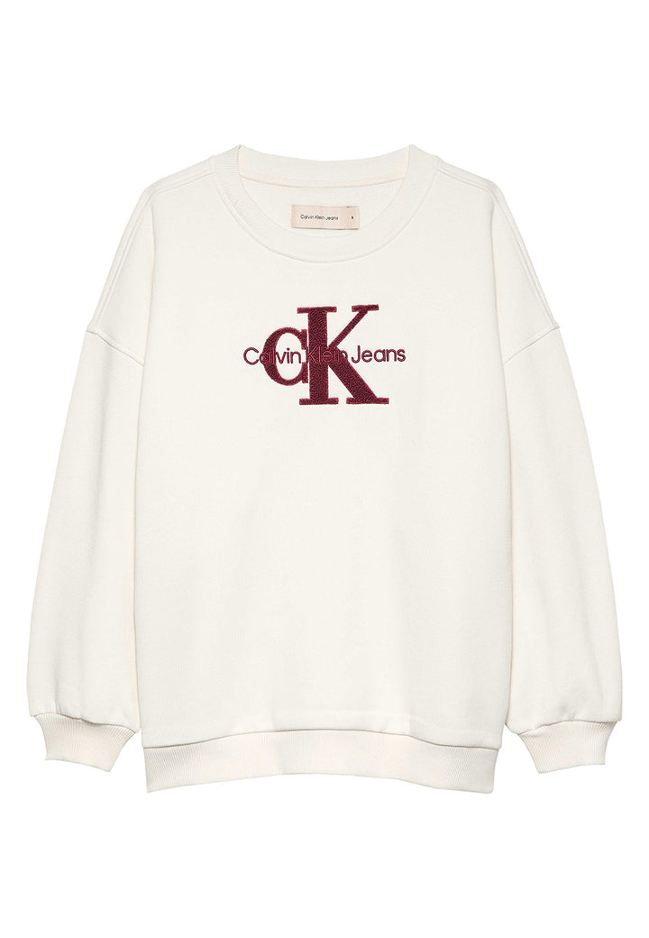 Felpa CALVIN KLEIN JEANS da BAMBINA - Ivory