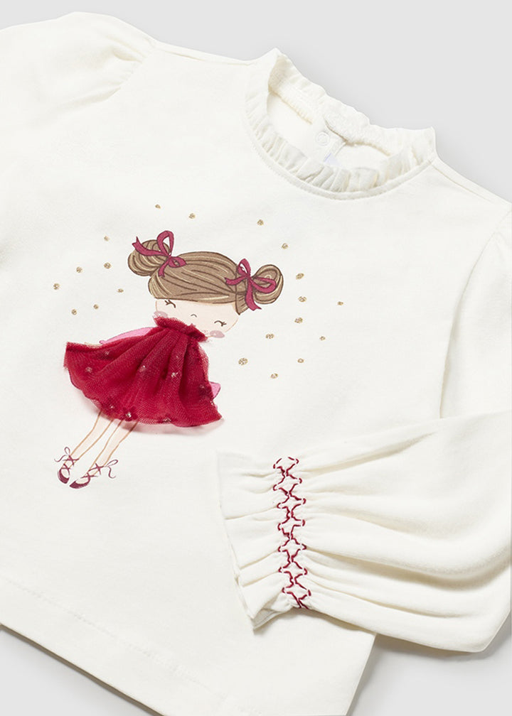 T-shirt MAYORAL da BAMBINA - Ecrù-peper