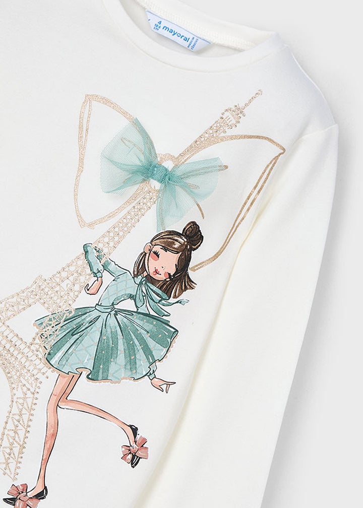 T-shirt MAYORAL da BAMBINA - Ecrù-giada