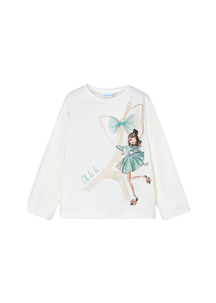 T-shirt MAYORAL da BAMBINA - Ecrù-giada