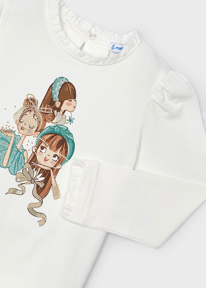 T-shirt MAYORAL da BAMBINA - Ecrù-giada