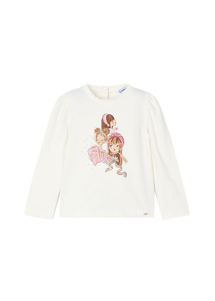T-shirt MAYORAL da BAMBINA - Beig/rosat
