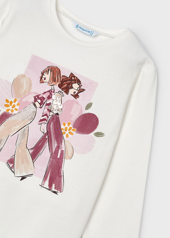 T-shirt MAYORAL da BAMBINA - Beig/rosat