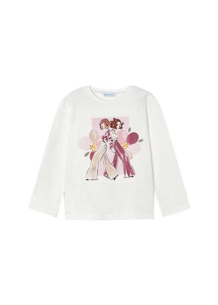 T-shirt MAYORAL da BAMBINA - Beig/rosat