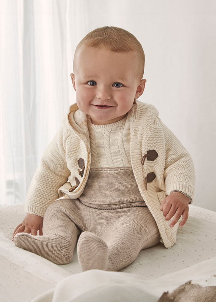 MAYORAL NEWBORN Cardigan for BABY - Ceramic