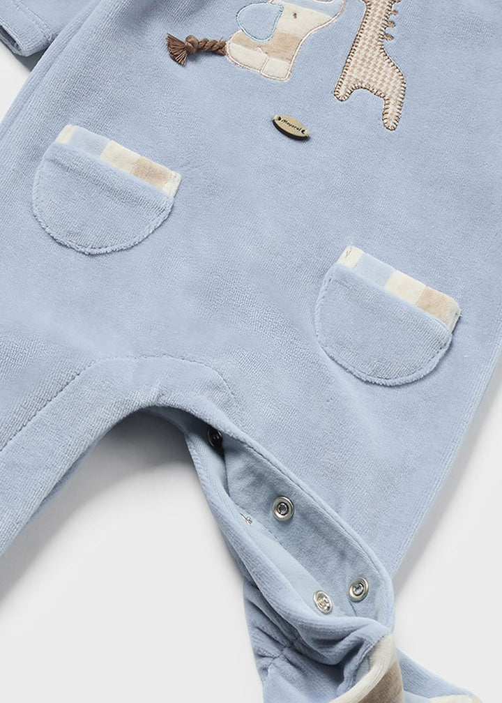 MAYORAL NEWBORN Baby Romper - Polar-blue