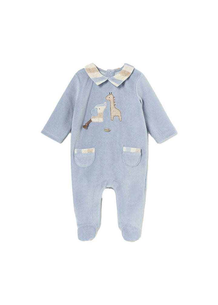 MAYORAL NEWBORN Baby Romper - Polar-blue