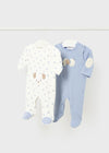 MAYORAL NEWBORN Baby Pyjamas - Sky Blue