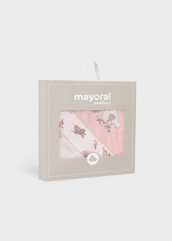 MAYORAL NEWBORN Towel for NEWBORNS - Pink Rubor