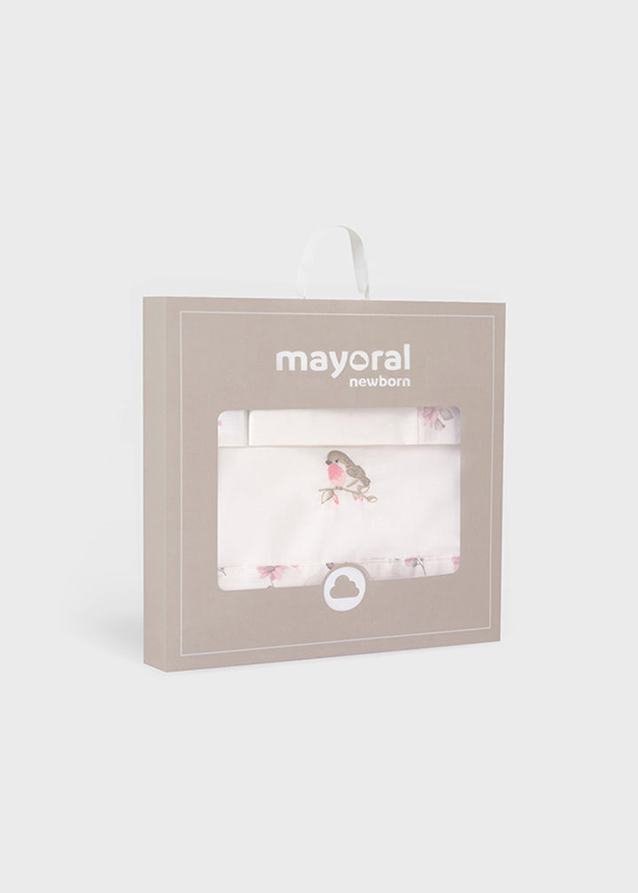 MAYORAL NEWBORN Crib Sheet for NEWBORNS - Pink Rubor