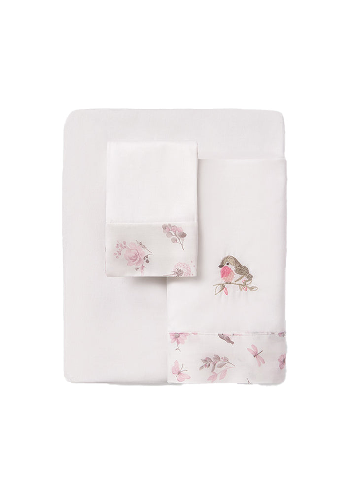 MAYORAL NEWBORN Crib Sheet for NEWBORNS - Pink Rubor