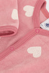 Tutina PETIT BATEAU da NEONATA - ROSEWOOD/MARSHMALLOW