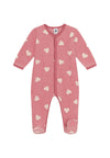 Tutina PETIT BATEAU da NEONATA - ROSEWOOD/MARSHMALLOW