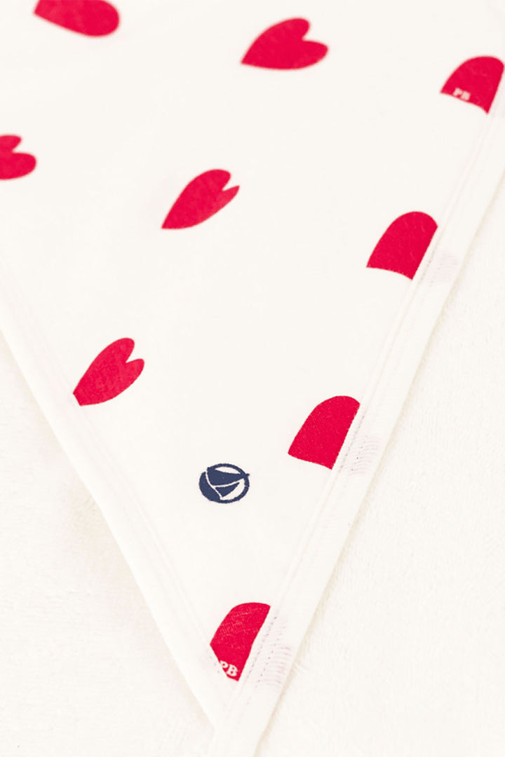 Accappatoio PETIT BATEAU da NEONATI - MARSHMALLOW/TERKUIT