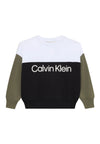 CALVIN KLEIN JEANS Felpa CALVIN KLEIN JEANS da BAMBINO - Ck Black/ Olive / White