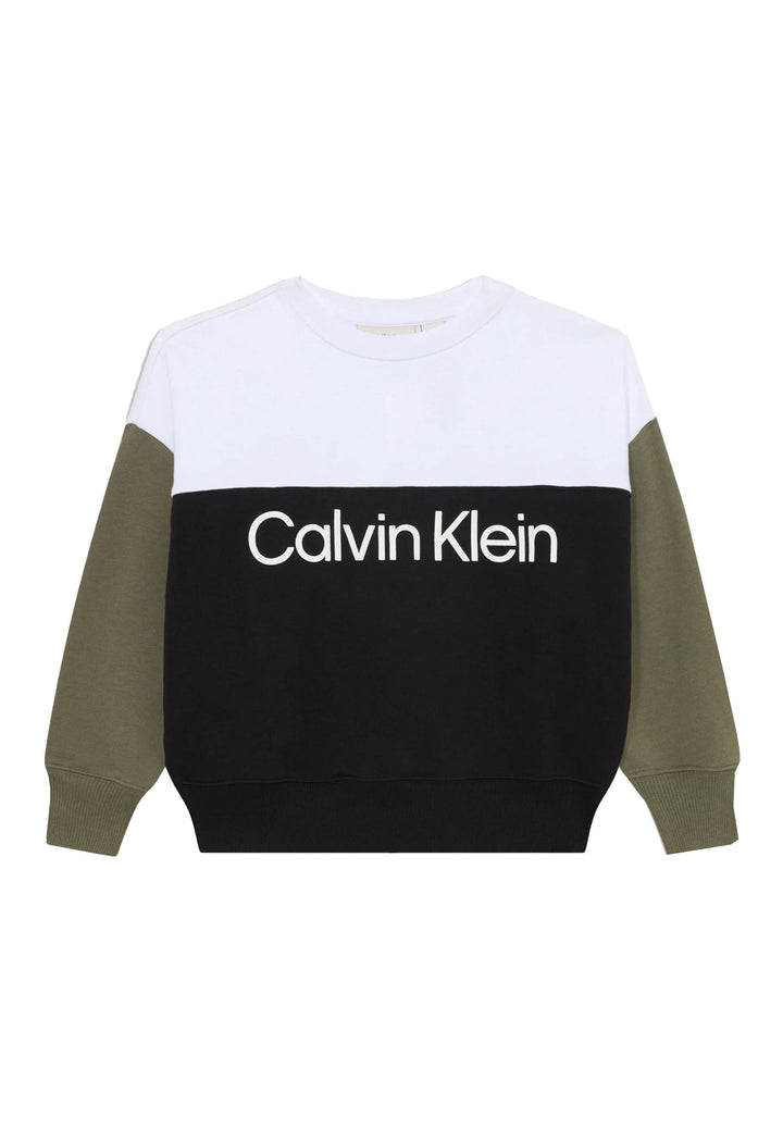 CALVIN KLEIN JEANS Felpa CALVIN KLEIN JEANS da BAMBINO - Ck Black/ Olive / White
