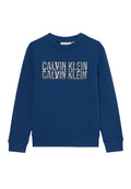 Felpa CALVIN KLEIN JEANS da BAMBINO - Blue Jean