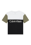 CALVIN KLEIN JEANS T-shirt CALVIN KLEIN JEANS da BAMBINO - Ck Black/ Dusty Olive/ White
