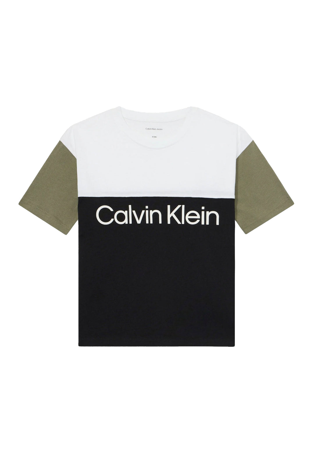 CALVIN KLEIN JEANS T-shirt CALVIN KLEIN JEANS da BAMBINO - Ck Black/ Dusty Olive/ White