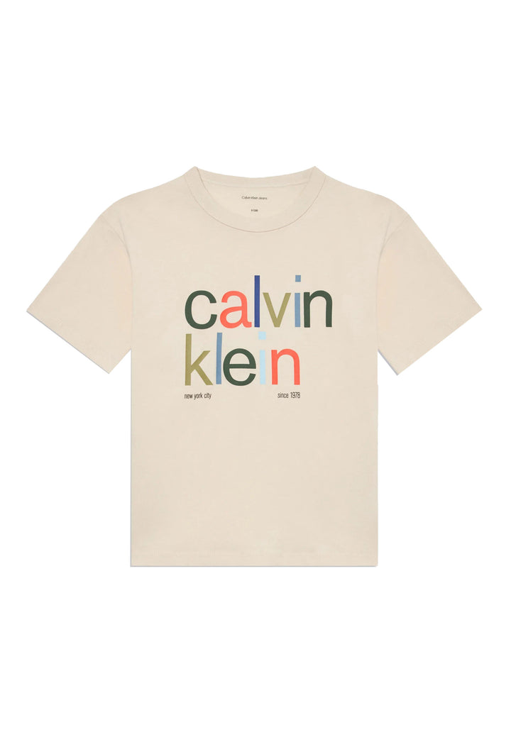 CALVIN KLEIN JEANS T-shirt CALVIN KLEIN JEANS da BAMBINO - Whitecap Gray