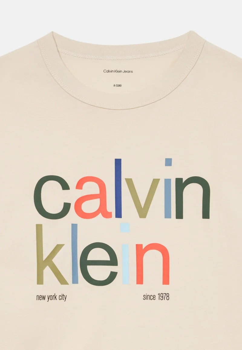 CALVIN KLEIN JEANS T-shirt CALVIN KLEIN JEANS da BAMBINO - Whitecap Gray