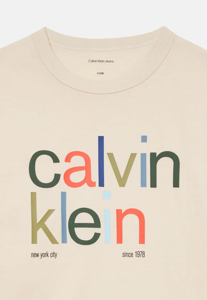 CALVIN KLEIN JEANS T-shirt CALVIN KLEIN JEANS da BAMBINO - Whitecap Gray
