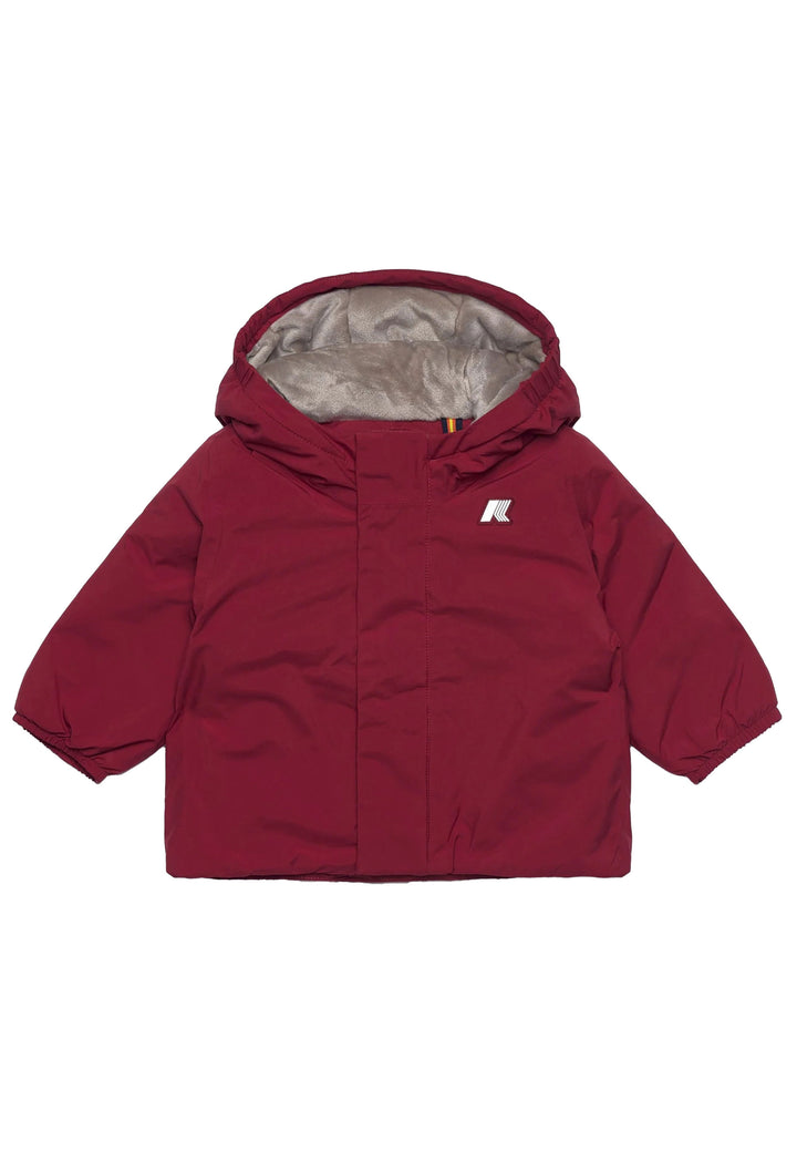 K-WAY Giubbotto K-WAY da BAMBINI - RED SYRAH - GREY GOAT