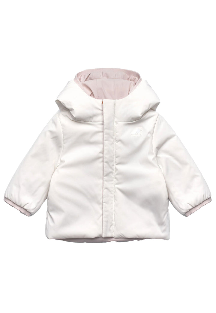 K-WAY Giubbotto K-WAY da BAMBINI - ROSE HUSHED - WHITE GARDENIA